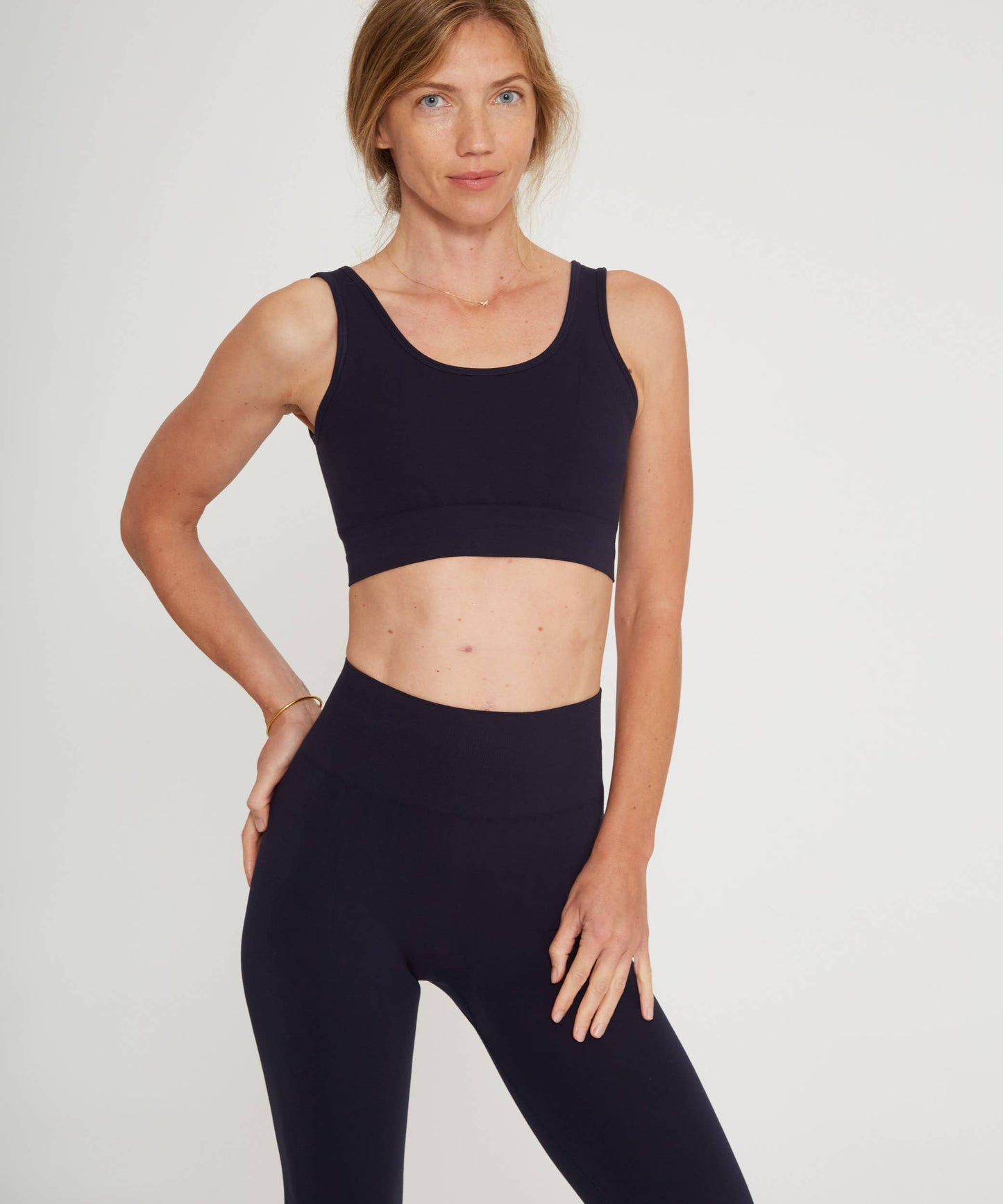 Women's longline bamboo yoga bra | seamless sports bra