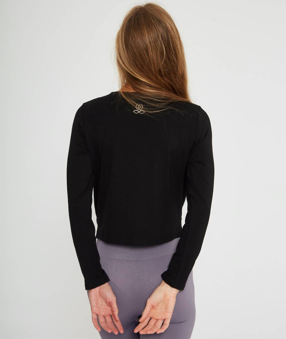 Yoga Searcher BLACK NAMASH long sleeve t-shirt