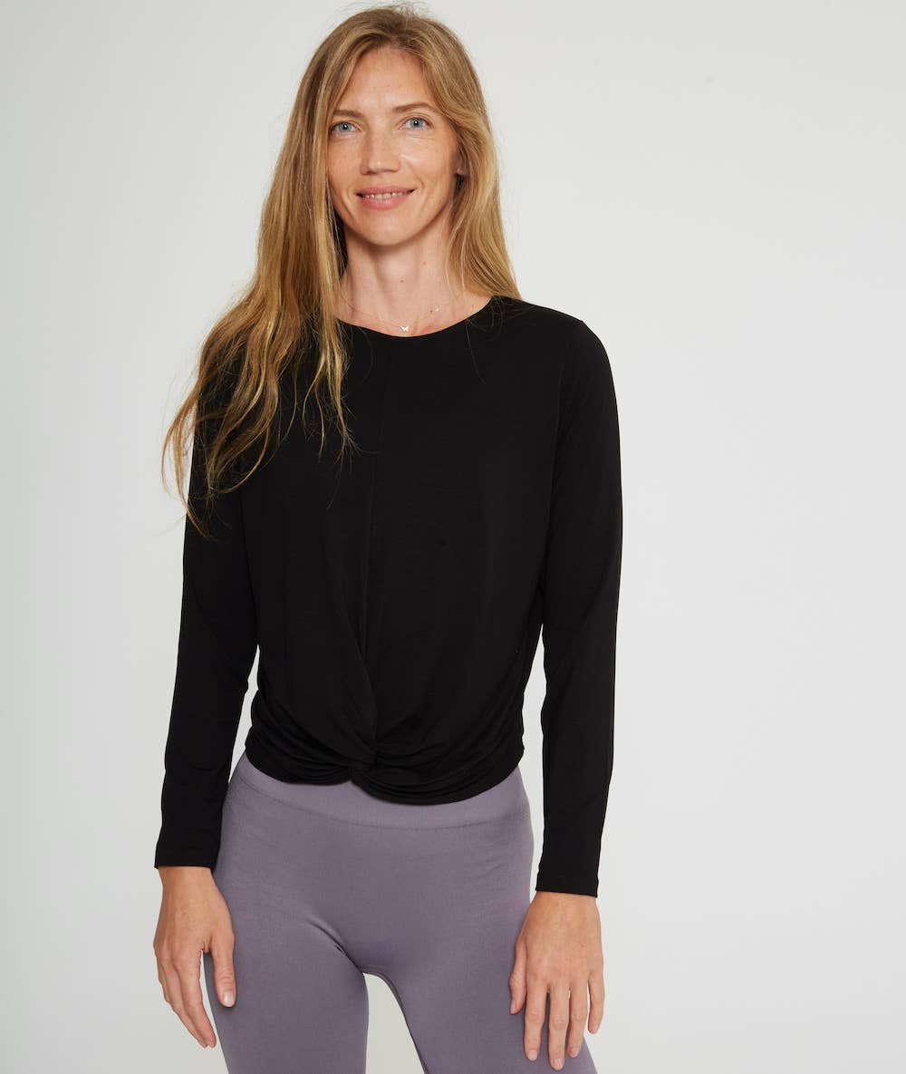 Yoga Searcher NAMASH BLACK long sleeve t-shirt