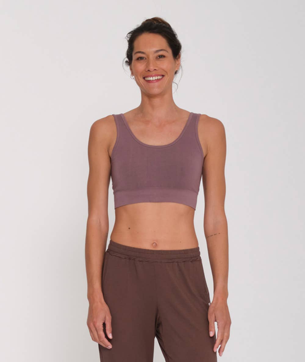 Women's longline bamboo yoga bra | seamless sports bra